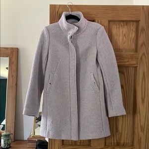 LOFT Purple Pea Coat Wool-Blend Tailored